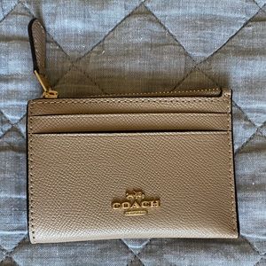 Coach Mini Skinny ID Case in Taupe